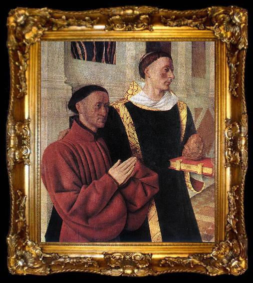 framed  FOUQUET, Jean Estienne Chevalier with St Stephen dfhj, ta009-2